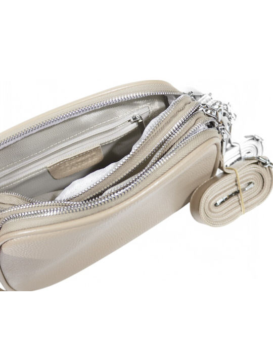 Leder Damentasche Umhängetasche Taupe