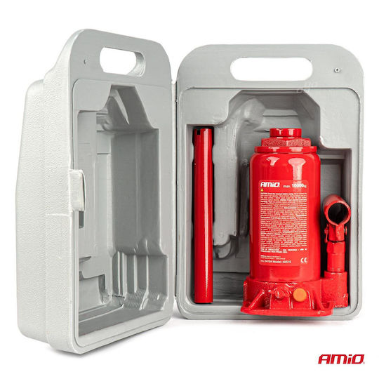 AMiO Hydraulic Bottle Jack with Lifting Capacity up to 38.5cm and Weight Capacity up to 10 Tons