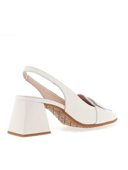Pumps mit Riemchen Weiß