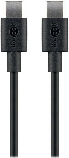 Goobay USB 2.0 Cable USB-C male - USB-C 60W Μαύρο 0.5m 66316