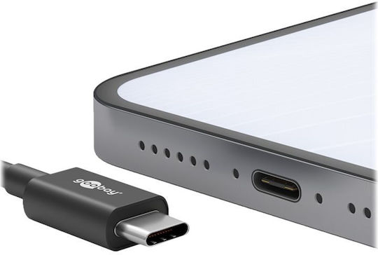 Goobay USB 2.0 Cable USB-C male - USB-C 60W Μαύρο 0.5m 66316
