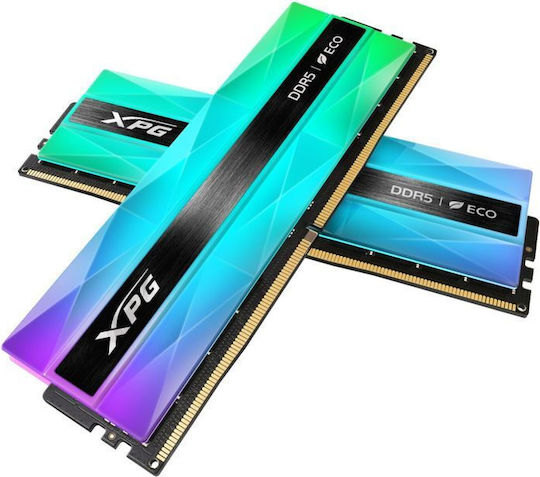 Adata XPG Lancer Neon RGB 32GB DDR5 RAM с 2 модула (2x16GB) и Скорост 6400 за Настолен Компютър