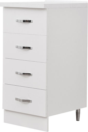 Επιδαπέδια Συρταριέρα Κουζίνας Λευκό 40x50x85εκ.