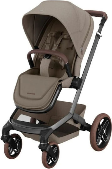 Maxi-Cosi Fame Twillic Verstellbar 2 in 1 Baby Kinderwagen Geeignet für Neugeborene Truffle (& Σετ Αντάπτορες Καθίσματος)