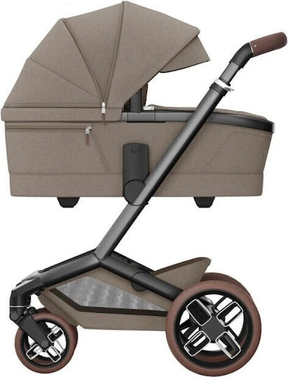 Maxi-Cosi Fame Twillic Verstellbar 2 in 1 Baby Kinderwagen Geeignet für Neugeborene Truffle (& Σετ Αντάπτορες Καθίσματος)