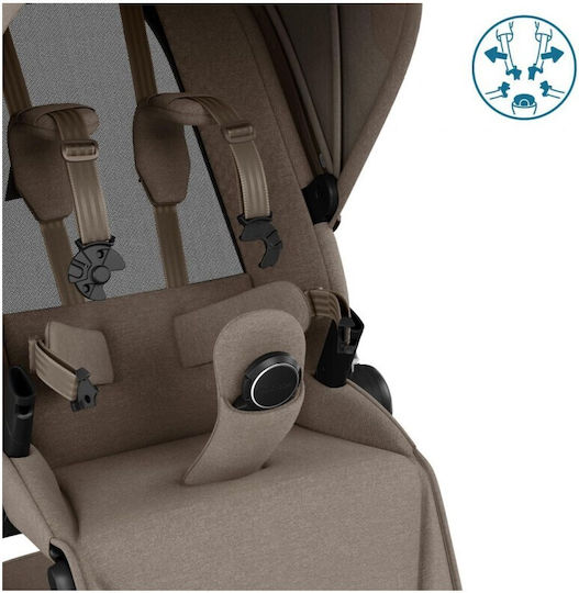 Maxi-Cosi Fame Twillic Verstellbar 2 in 1 Baby Kinderwagen Geeignet für Neugeborene Truffle (& Σετ Αντάπτορες Καθίσματος)