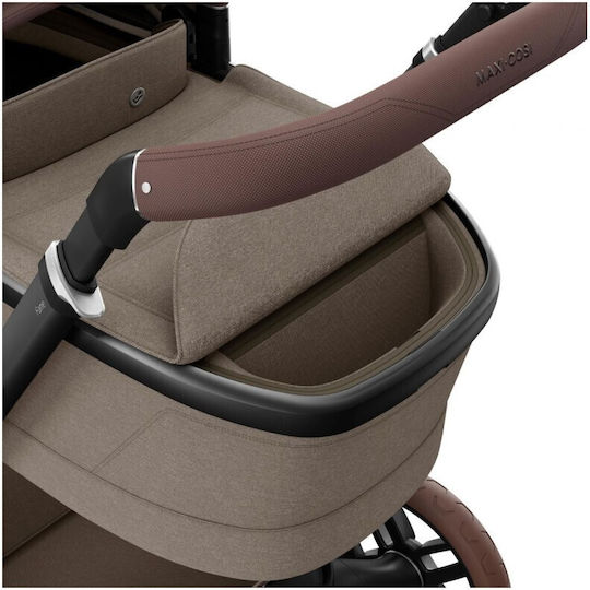 Maxi-Cosi Fame Twillic Verstellbar 2 in 1 Baby Kinderwagen Geeignet für Neugeborene Truffle (& Σετ Αντάπτορες Καθίσματος)