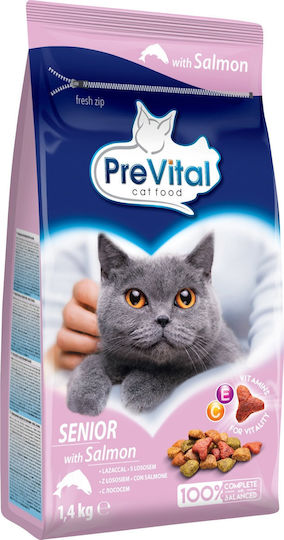 PreVital Hrană Uscată pentru Pisici Vârstnice cu Somon 1.4kg