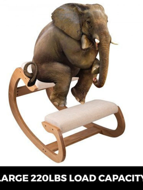 Ергономичен стол за колене Vevor 100kg Бял дъб 45x23x7cm Dngdbxmskj0000001v0