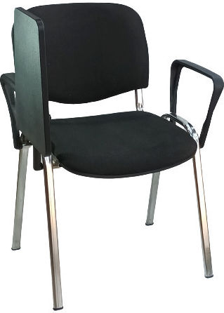 Karekla by Fragkoulakis Iso-Analogio Black Classroom Chair with Tablet Arm 53x42x80cm