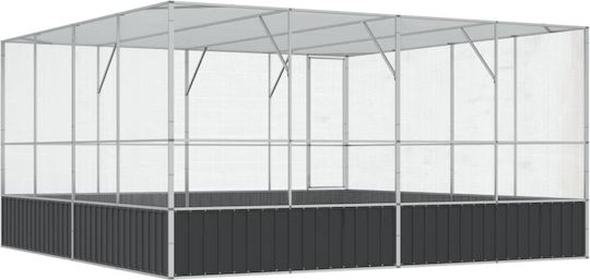 vidaXL 172588 Cușcă din Oțel Galvanizat pentru păsări 418bucx414bucx212buccm.