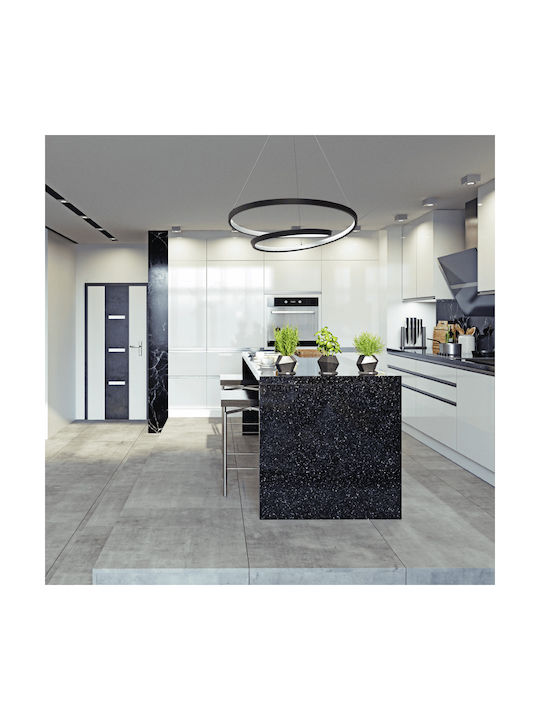 Eko Light Lucerno Κρεμαστό Φωτιστικό Μαύρο LED