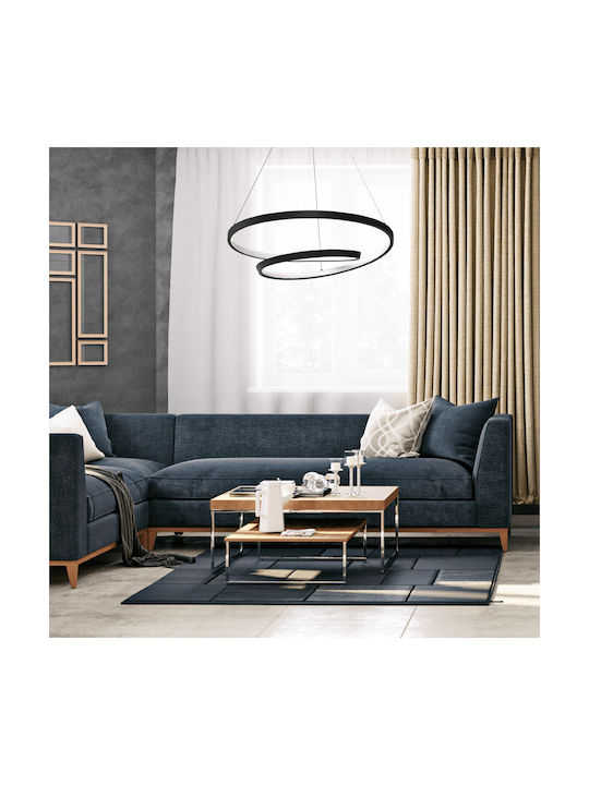 Eko Light Lucerno Κρεμαστό Φωτιστικό Μαύρο LED