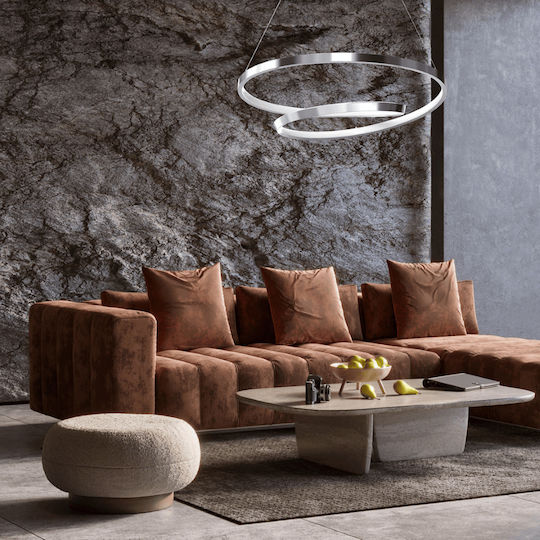 Eko Light Lucerno Hängelampe Silber 50cm.