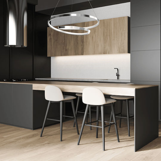 Eko Light Lucerno Hängelampe Silber 50cm.