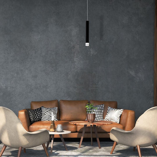 Eko Light Carbon Κρεμαστό Φωτιστικό Μαύρο LED