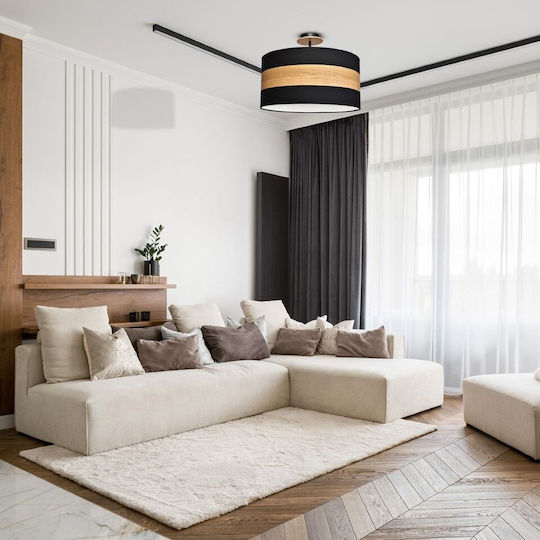 Eko Light Terra Κρεμαστό Φωτιστικό Μαύρο με Ντουί E27