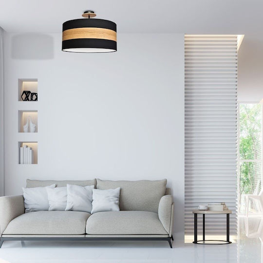 Eko Light Terra Κρεμαστό Φωτιστικό Μαύρο με Ντουί E27