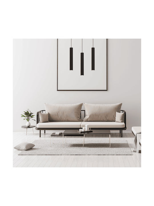 Eko Light Hudson Lustră Negru Calea ferată cu Dulie GU10 60cm.