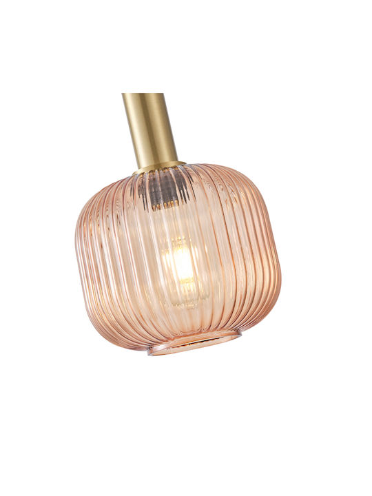 Eurolamp Topaz Hanging Ceiling Light Honey with E27 Socket 20x18x120cm