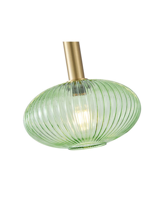 Eurolamp Topaz Green Pendant Ceiling Light with E27 Socket 30x30x17.1cm