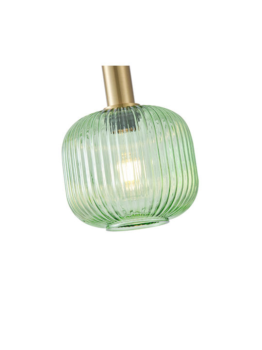 Eurolamp Topaz Висящо Таванно Осветително Тяло Зелено с Цокъл E27 20x18x120см