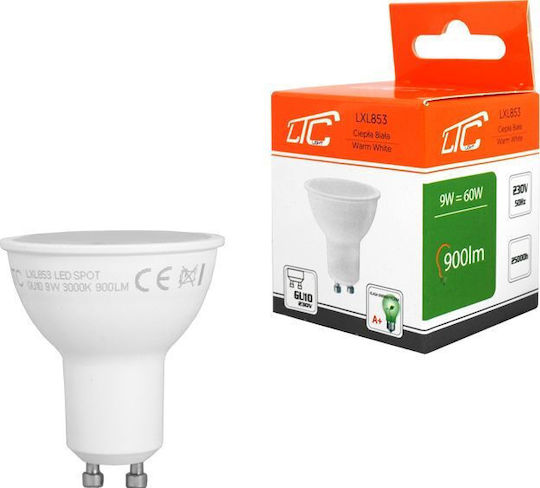 LTC Audio Λάμπα LED 9W για Ντουί GU10 Θερμό Λευκό 900lm