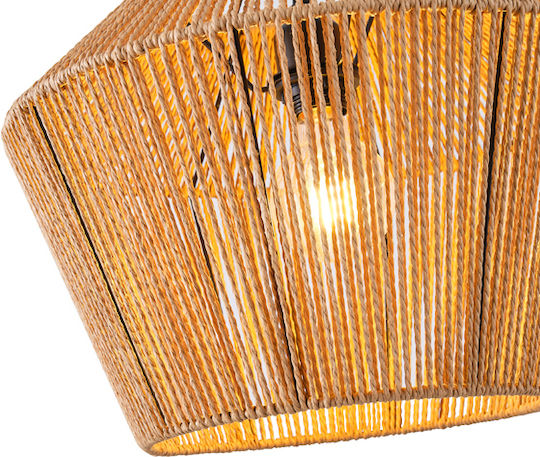 Eurolamp Vento Pendant Light Brown with Socket E27 40x132cm