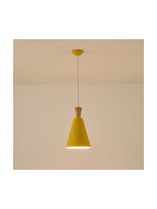 Eurolamp Deckenleuchte Gelbe Glocke mit Lampenbirnensockel E27 20x138cm