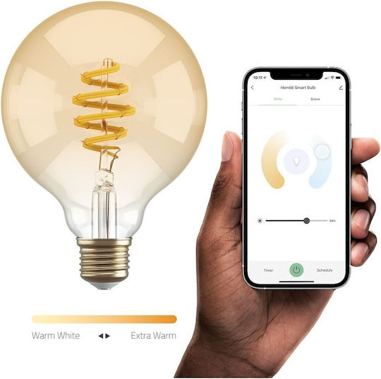 Hombli Λάμπα LED για Ντουί E27 και Σχήμα G95 Ρυθμιζόμενο Λευκό