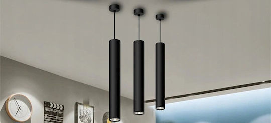 Eco Light Lustră Negru cu Dulie GU10