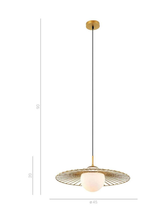 Italux Lustră Auriu cu Dulie E27 11x20cm.