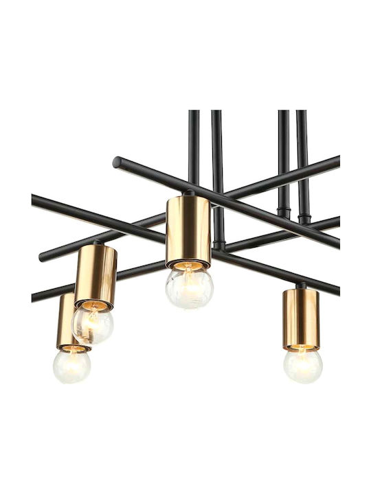 Italux Pendant Light Black for 6 Bulbs E27 69cm