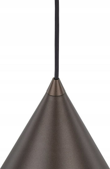 TK Lighting Κρεμαστό Φωτιστικό Καφέ με Ντουί E27 25x25εκ.