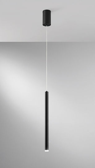 Fan Europe Led-Pype-S1-Ner Hängelampe Schwarz 41x200cm.
