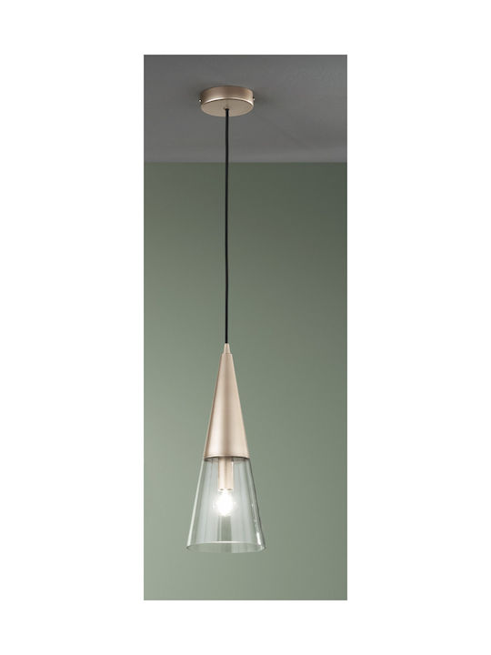 Ondaluce Trento Pendant Light Gold with Socket E14, E.14 37cm