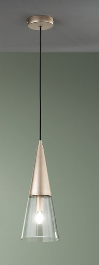 Ondaluce Trento Pendant Light Gold with Socket E14, E.14 37cm