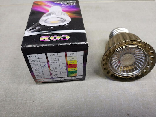 Λάμπα LED 3W για Ντουί E27 Ψυχρό Λευκό