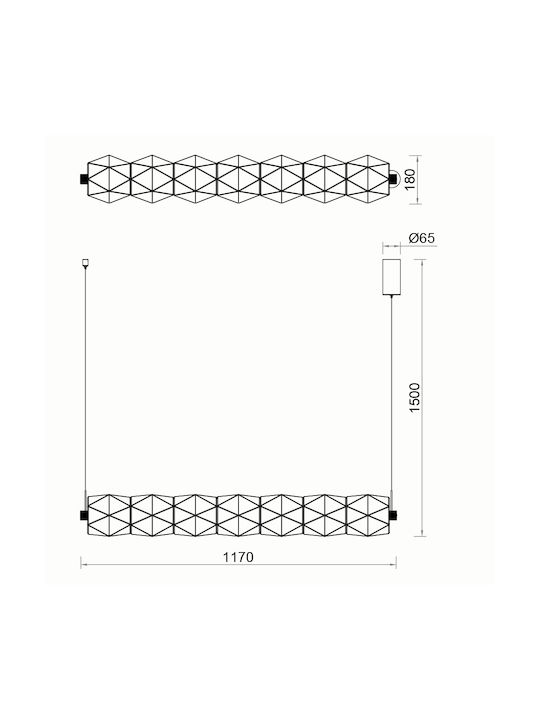 Sun Light Pendant Light Honey 117x180x117cm