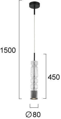 Viokef Κρεμαστό Φωτιστικό Μπλε LED 80x80εκ.