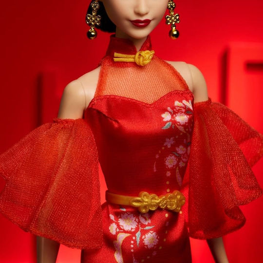 Barbie Signature Lunar New Year With Qipao Dress & Golden Accessories Колекционерска Кукла за 3++ години