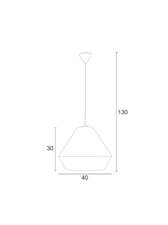 ArkoLight Pendant Light Gray with Socket E27 40x40cm