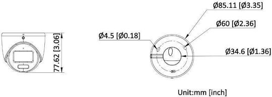 Hikvision DS-2CE70DF3T-LMFS CCTV Cameră de Supraveghere Full HD 1080p Rezistentă la apă cu Microfon și Lentilă 2.8mm