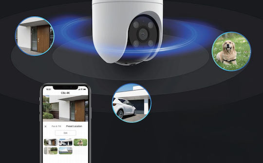 Ezviz C8c 4K IP Κάμερα Παρακολούθησης Wi-Fi 4K Αδιάβροχη με Αμφίδρομη Επικοινωνία και Φακό 4mm