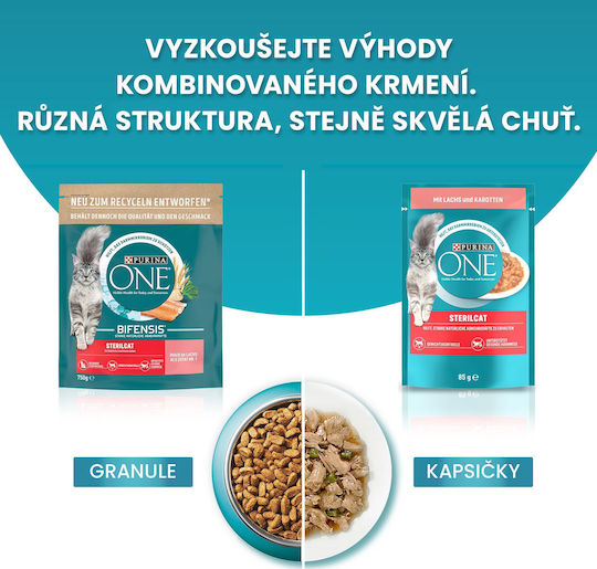 Purina One Nassfutter für Katzen in Dose mit Rindfleisch, Huhn, Lachs und Türkei 40x85gr
