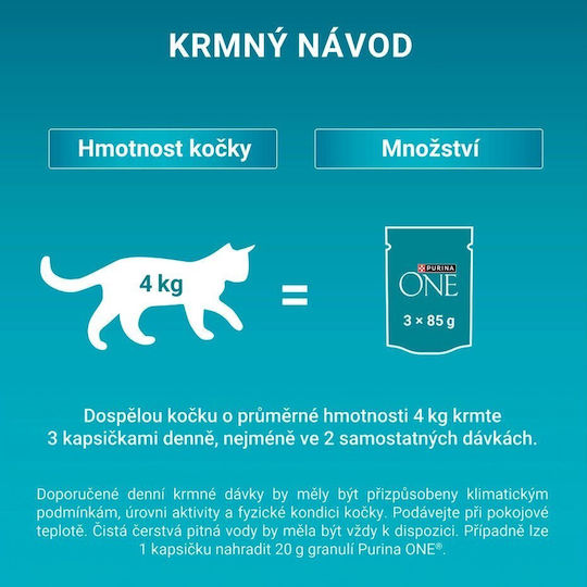 Purina One Nassfutter für Katzen in Dose mit Rindfleisch, Huhn, Lachs und Türkei 40x85gr