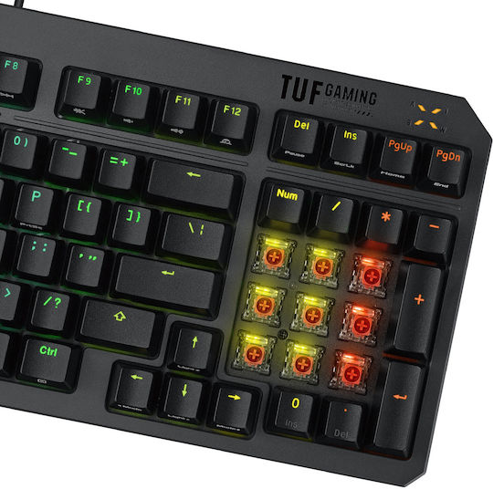 Asus TUF Gaming K3 Gen II Οπτικό Gaming Πληκτρολόγιο με RGB φωτισμό (Αγγλικό US)