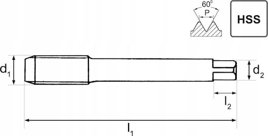 Gewindebohrer M 10x1,00mm 1Stk