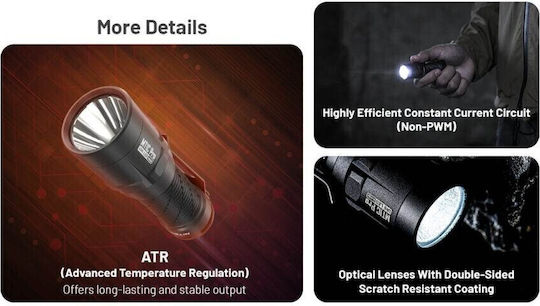 NiteCore Pro Taschenlampe LED IP68 mit maximaler Helligkeit 1000lm Multi Task Mt1c Pro Mehrfarbig