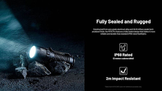 NiteCore Pro Taschenlampe LED IP68 mit maximaler Helligkeit 1000lm Multi Task Mt1c Pro Mehrfarbig